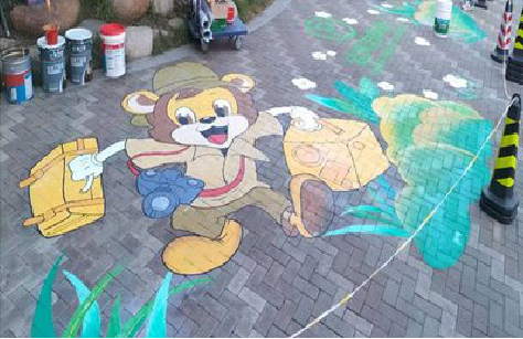 光泽夏季画地面彩绘会遇到的问题