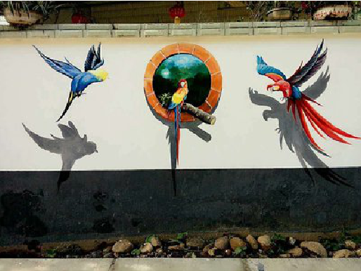 光泽视觉错位-3D墙绘设计