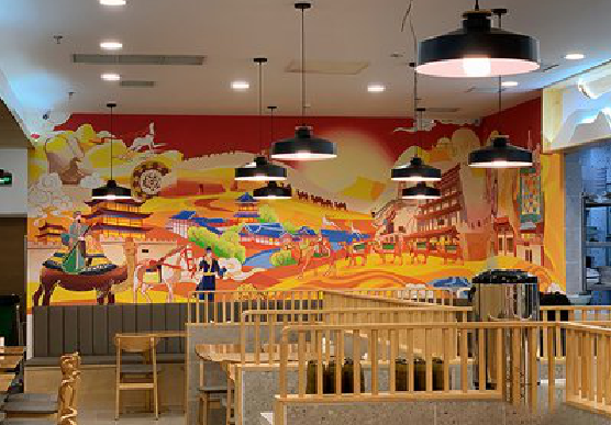 光泽商业空间彩绘介绍。