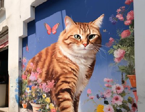 光泽自己绘制有个性的手绘墙