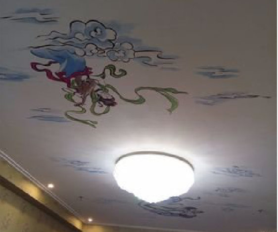 光泽如何快速绘制天花板上的手绘墙？